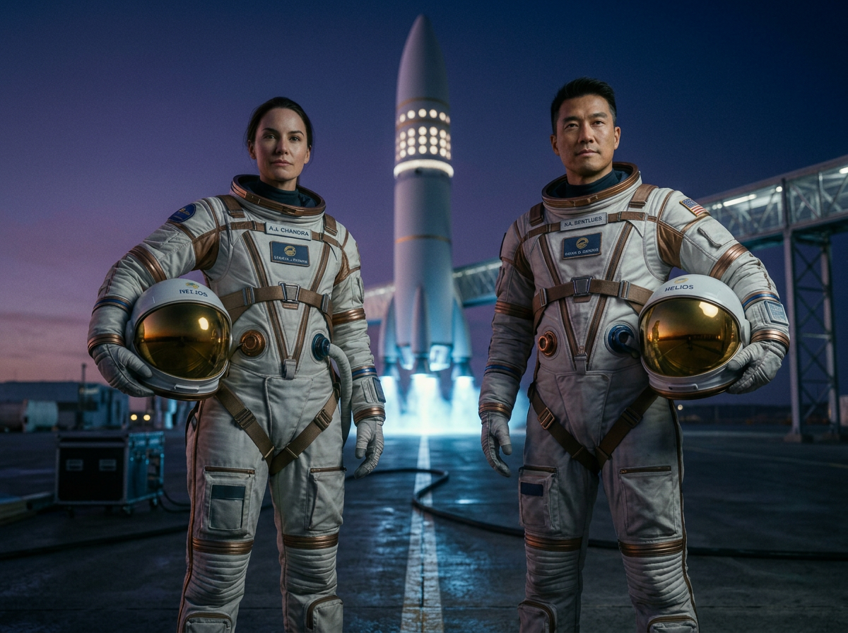 Flight crew of the Helios Orbital