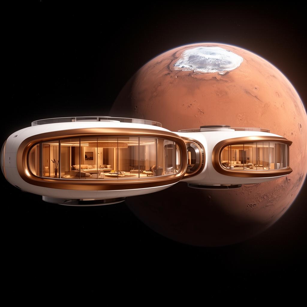 Crescent Villa Mars orbital habitat